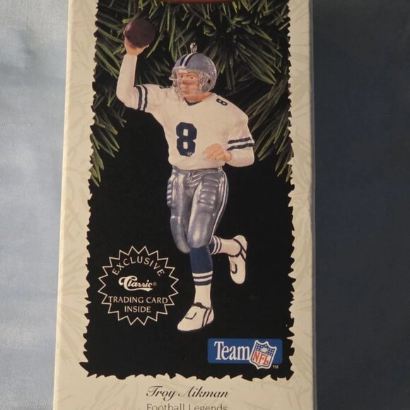 Vintage 1996 Hallmark Keepsake Troy Aikman Ornament Dallas Cowboys CIB - Picture 2 of 10